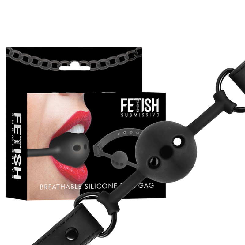 FETISH SUBMISSIVE BONDAGE - BALL GAG IN SILICONE TRASPIRANTE - FETISH SUBMISSIVE BONDAGE | Lingerie Harness Boutique