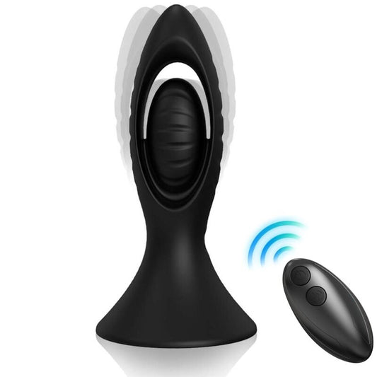 ARMONY - BLACK SILICONE VIBRATOR AND BUTT PLUG