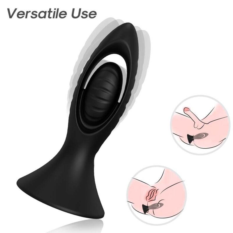 ARMONY - BLACK SILICONE VIBRATOR AND BUTT PLUG