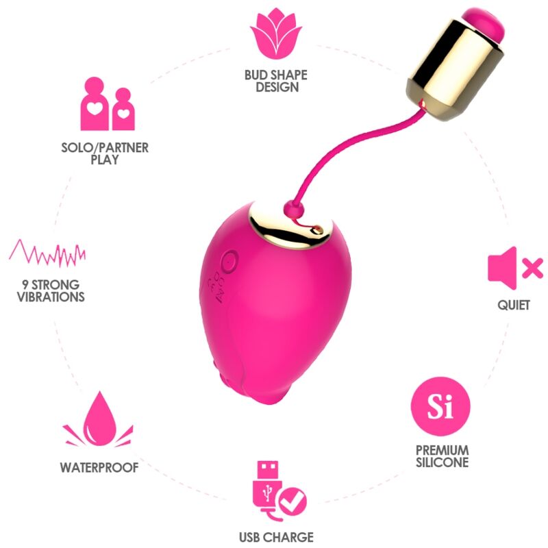 ARMONY - MANDALA EGG VIBRATORE G-SPOT REMOTE CONTROL FUCSIA - ARMONY STIMULATORS | Lingerie Harness Boutique