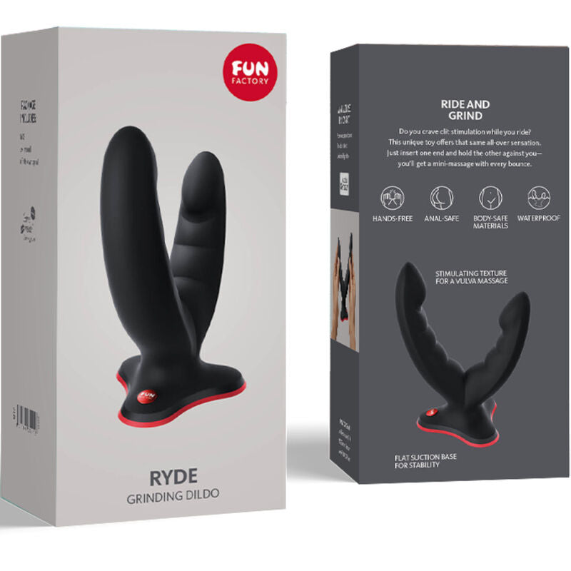 FUN FACTORY - DOUBLE DILDO AND MASSAGER RYDE GREEN