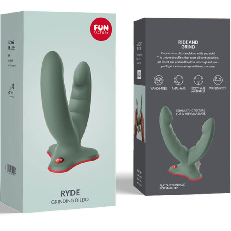 FUN FACTORY - DOUBLE DILDO AND MASSAGER RYDE GREEN