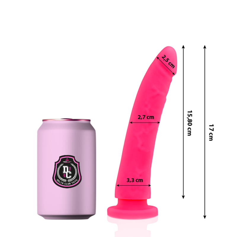 DELTA CLUB - TOYS DILDO MEDICO ROSA IN SILICONE 17 CM -O- 3 CM - DELTACLUB | Lingerie Harness Boutique