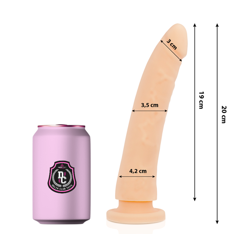 DELTA CLUB - TOYS DILDO NATURALE IN SILICONE MEDICO 20 CM -O- 4 CM - DELTACLUB | Lingerie Harness Boutique