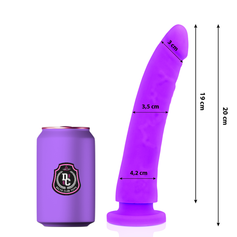 DELTA CLUB - TOYS DILDO MEDICO LILLA IN SILICONE 20 CM -O- 4 CM - DELTACLUB | Lingerie Harness Boutique