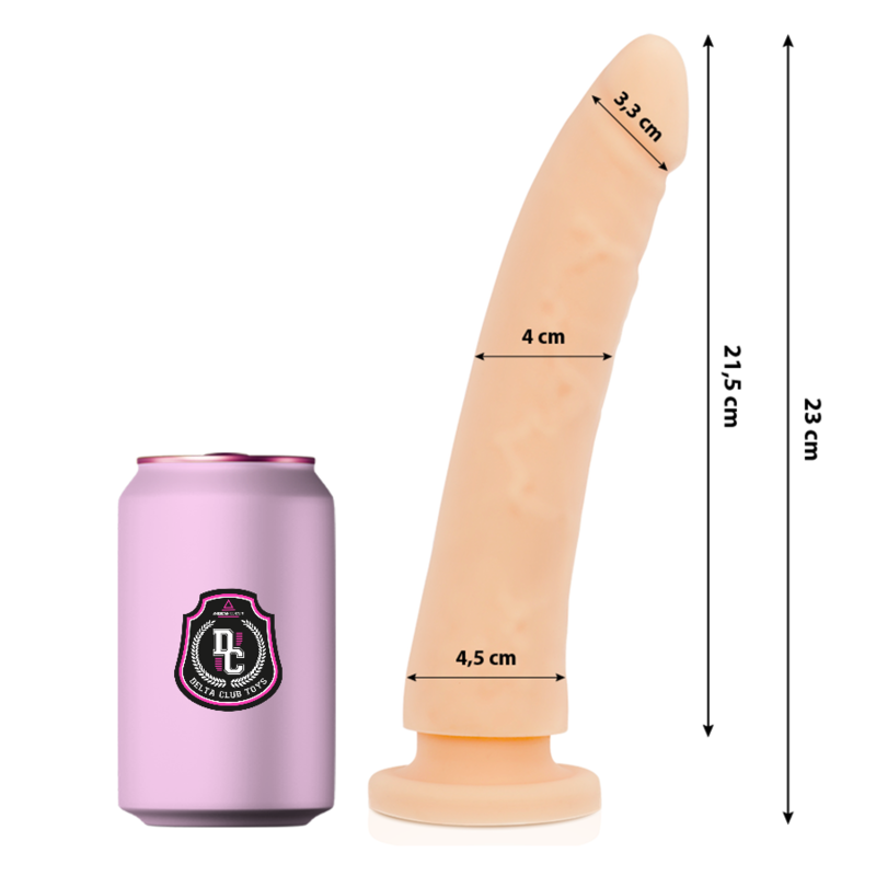 DELTA CLUB - TOYS NATURAL DILDO IN MEDICAL SILICONE 23 CM -O- 4.5 CM