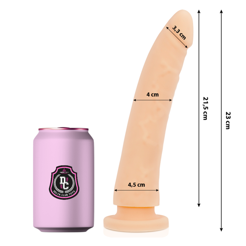 DELTA CLUB - TOYS DILDO NATURALE IN SILICONE MEDICO 23 CM -O- 4.5 CM - DELTACLUB | Lingerie Harness Boutique