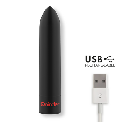 ONINDER - BERLIN VIBRATORE BULLET NERO 9 MODALITÀ 8,5 X 2 CM - APP GRATUITA