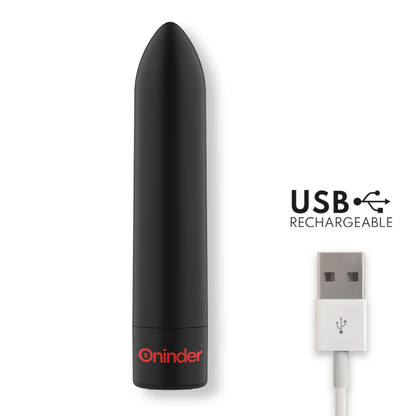 ONINDER - BERLIN VIBRATORE BULLET NERO 9 MODALITÀ 8,5 X 2 CM - APP GRATUITA - ONINDER | Lingerie Harness Boutique
