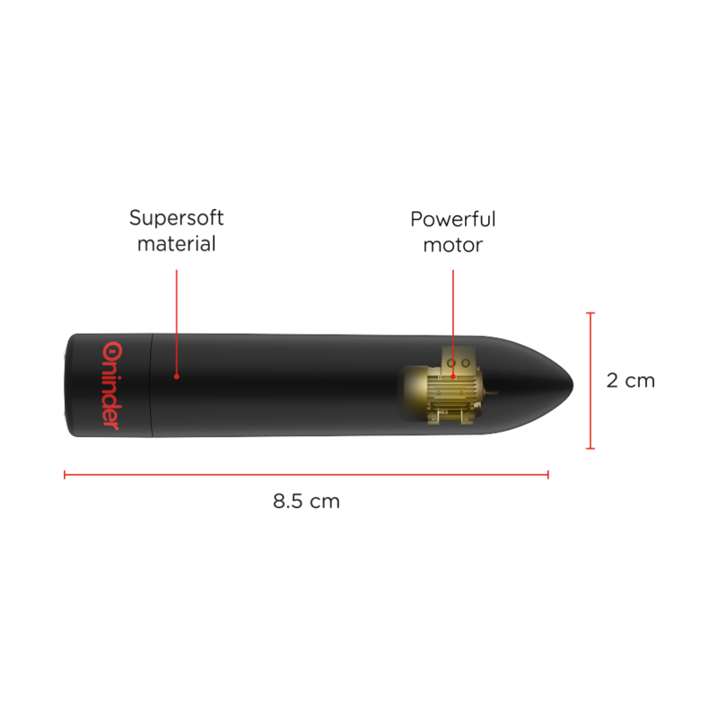 ONINDER - BERLIN VIBRATORE BULLET NERO 9 MODALITÀ 8,5 X 2 CM - APP GRATUITA - ONINDER | Lingerie Harness Boutique