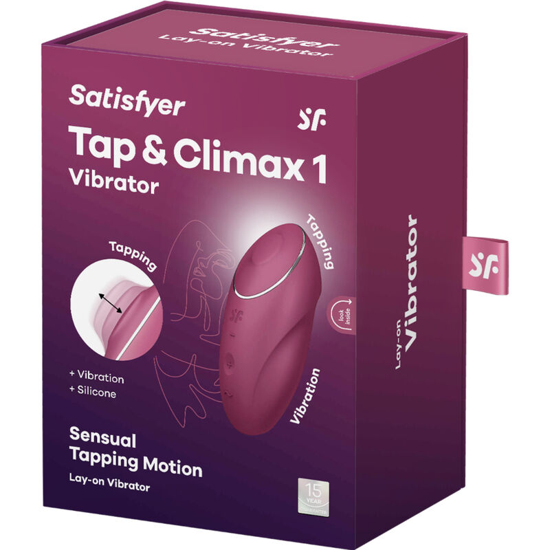 SATISFYER - TAP & CLIMAX 1 VIBRATORE LAY-ON GRIGIO - SATISFYER LAYONS | Lingerie Harness Boutique