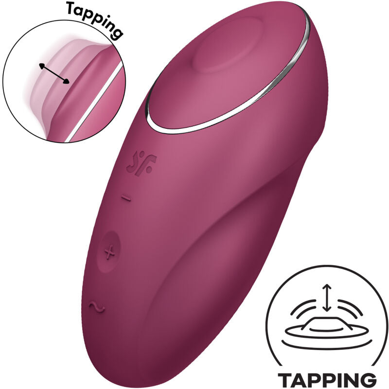 SATISFYER - TAP & CLIMAX 1 VIBRATORE LAY-ON GRIGIO - SATISFYER LAYONS | Lingerie Harness Boutique