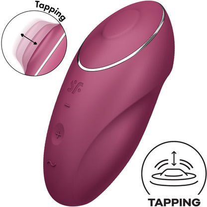 SATISFYER - TAP & CLIMAX 1 VIBRATORE LAY-ON GRIGIO - SATISFYER LAYONS | Lingerie Harness Boutique