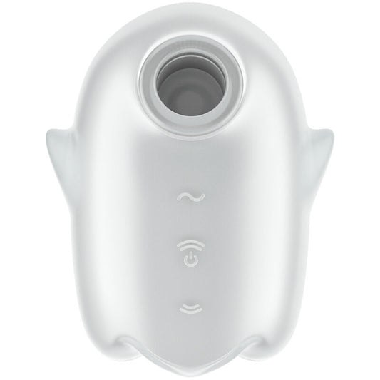 SATISFYER - GHOST AIR PULSE & VIBRATORE BIANCO - SATISFYER AIR PULSE | Lingerie Harness Boutique