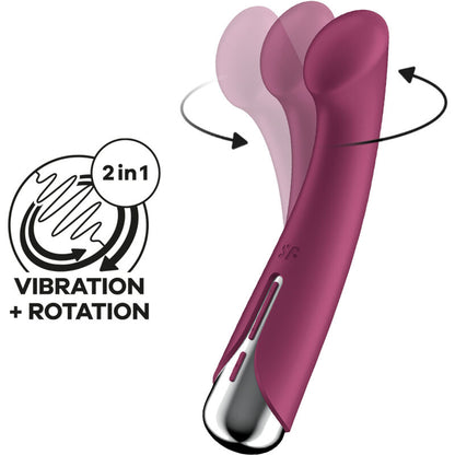 SATISFYER - SPINNING G-SPORT 1 VIBRATOR ROTATOR RED