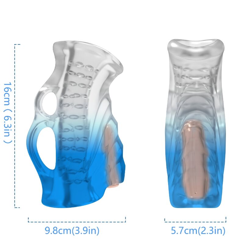 ARMONY - DITO MASTURBATORE E VIBRATORE BLU GRADIENTE - ARMONY FOR HIM | Lingerie Harness Boutique
