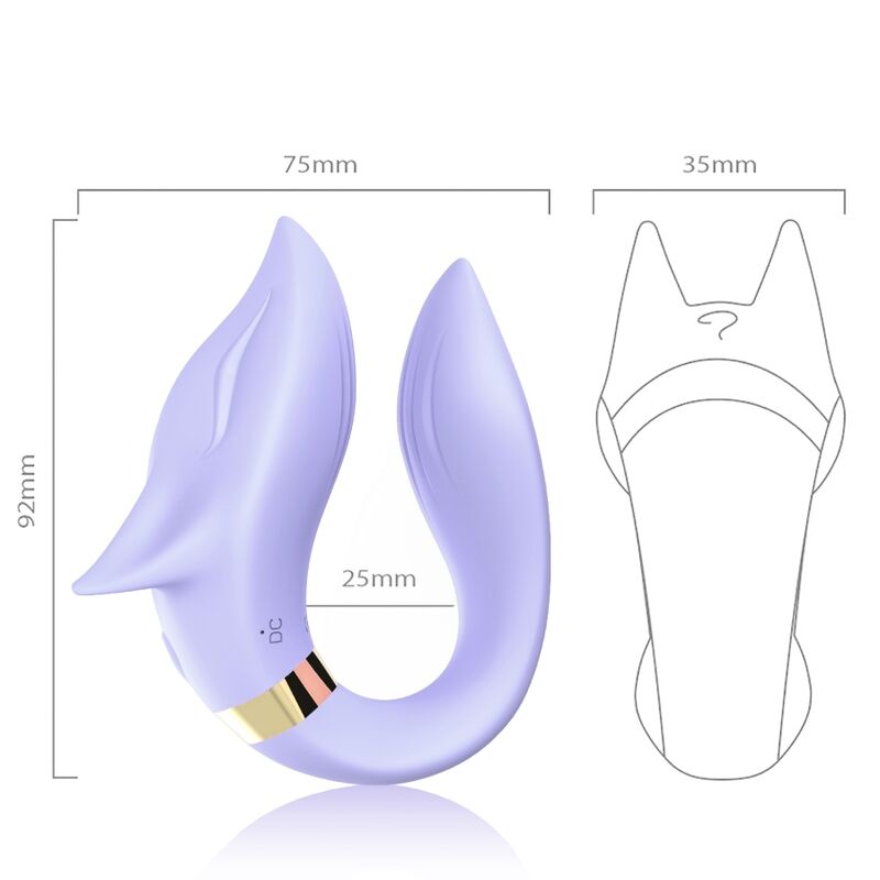 ARMONY - VIBRATORE FOX PER COPPIA TELECOMANDO VIOLA - ARMONY FOR COUPLES | Lingerie Harness Boutique