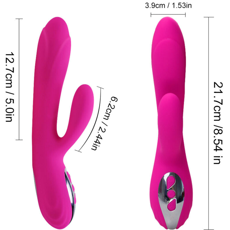 ARMONY - VIBRATORE E STIMOLATORE FLESSIBILE CON EFFETTO CALORE FUCSIA - ARMONY VIBRATORS | Lingerie Harness Boutique
