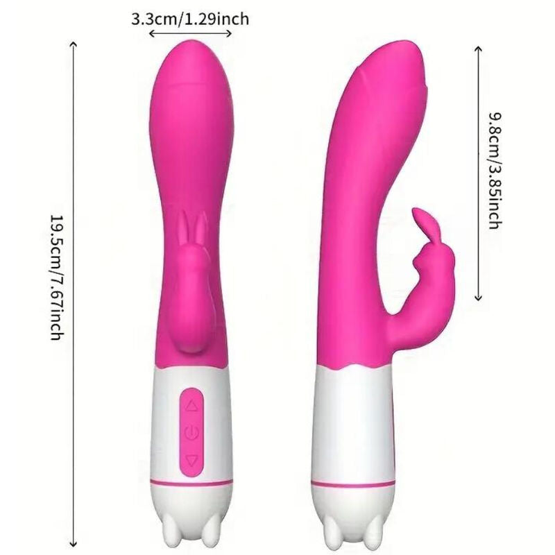 ARMONY - HAPPY VIBRATORE E STIMOLATORE CONIGLIO FUCSIA - ARMONY VIBRATORS | Lingerie Harness Boutique