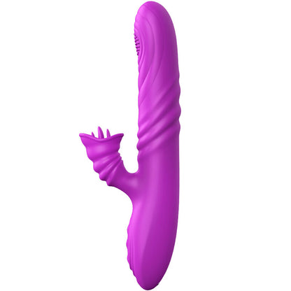 ARMONY - VIBRATORE MULTIFUNZIONE ANGELIA CON EFFETTO CALORE STIMOLANTE LINGUA VIOLA - ARMONY VIBRATORS | Lingerie Harness Boutique