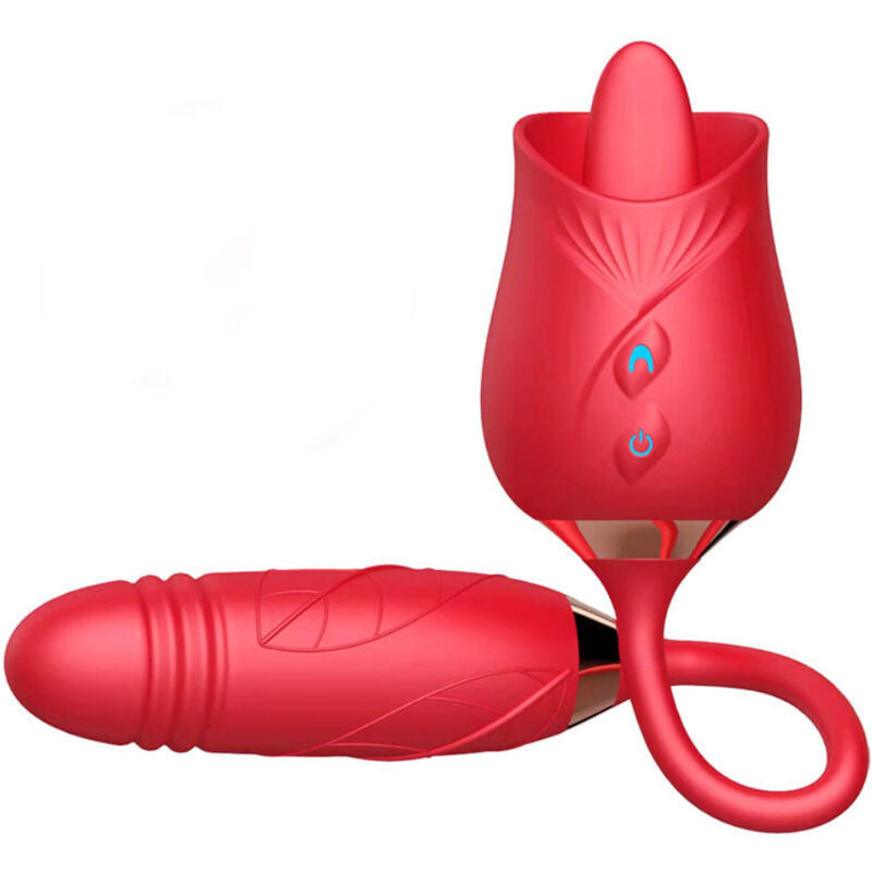 ARMONY - VIBRATORE DI FIORI DELIZIOSI E SPINTA CON LINGUA ROSSA - ARMONY STIMULATORS | Lingerie Harness Boutique