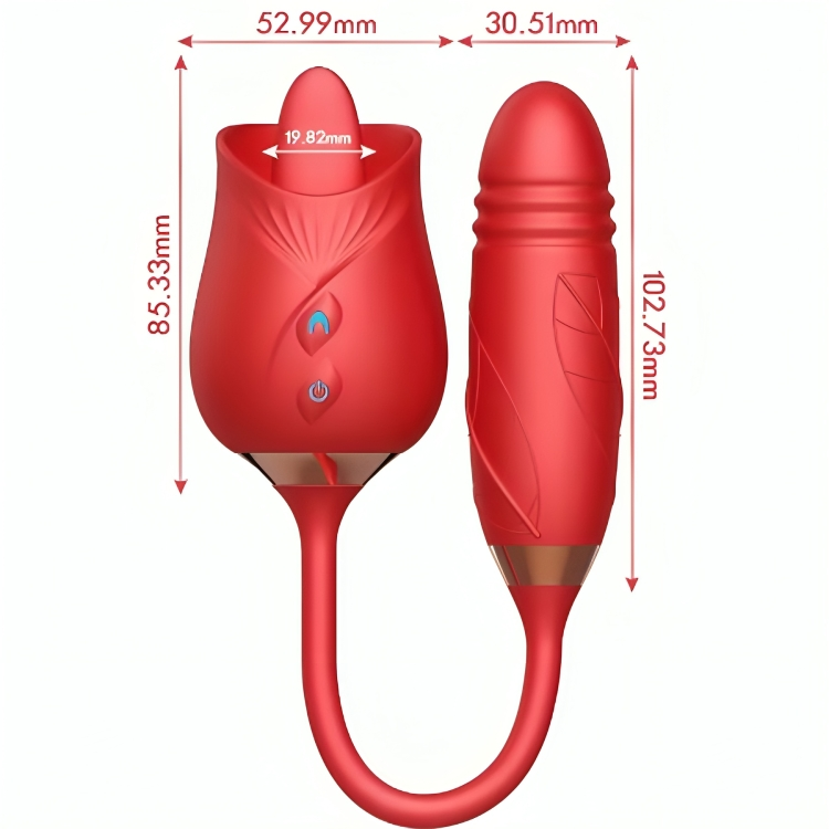 ARMONY - VIBRATORE DI FIORI DELIZIOSI E SPINTA CON LINGUA ROSSA - ARMONY STIMULATORS | Lingerie Harness Boutique