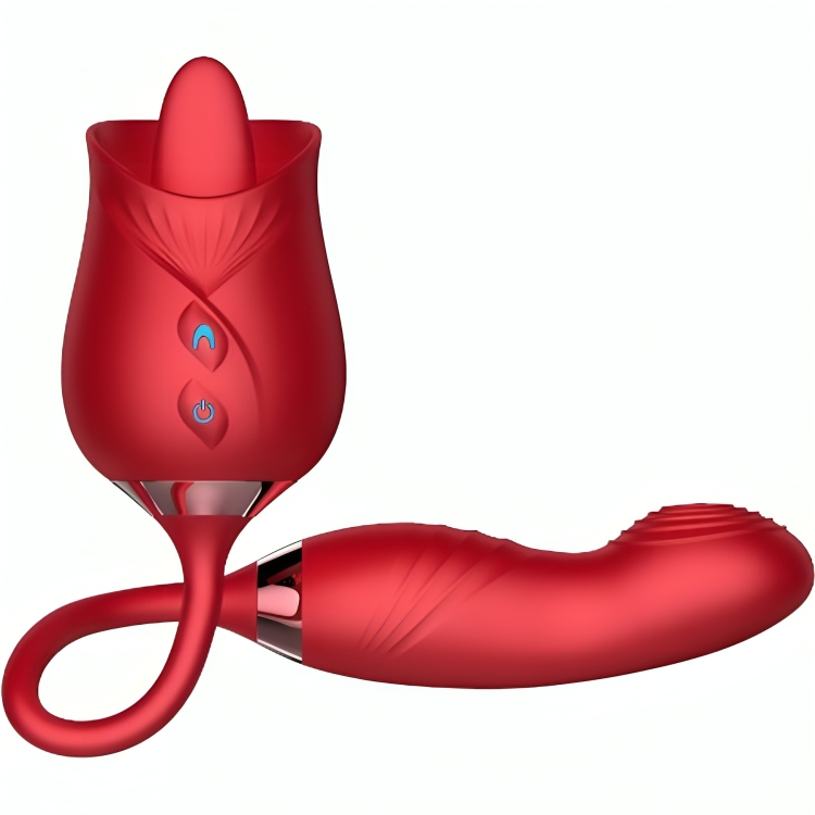 ARMONY - VIBRATORE DI FIORI DELIZIOSI E BUMPING CON LINGUA ROSSA - ARMONY STIMULATORS | Lingerie Harness Boutique