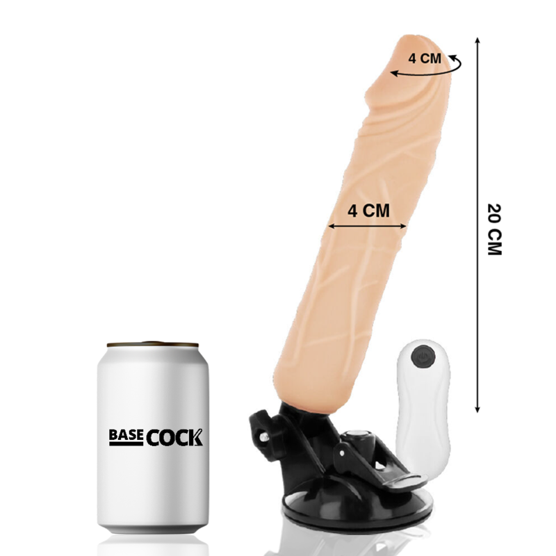 BASECOCK - REALISTIC REMOTE CONTROL VIBRATOR FLESH 20 CM -O- 4 CM