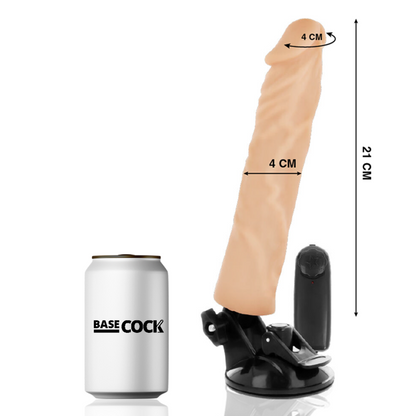 BASECOCK - VIBRATORE REALISTICO TELECOMANDO NERO 21 CM -O- 4 CM - BASECOCK | Lingerie Harness Boutique