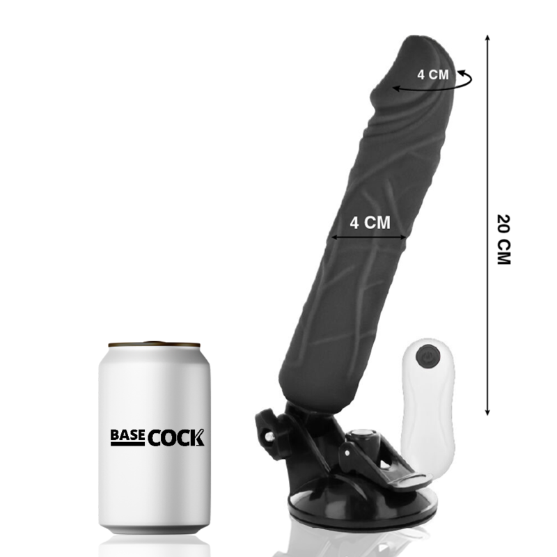 BASECOCK - REALISTIC REMOTE CONTROL VIBRATOR FLESH 20 CM -O- 4 CM