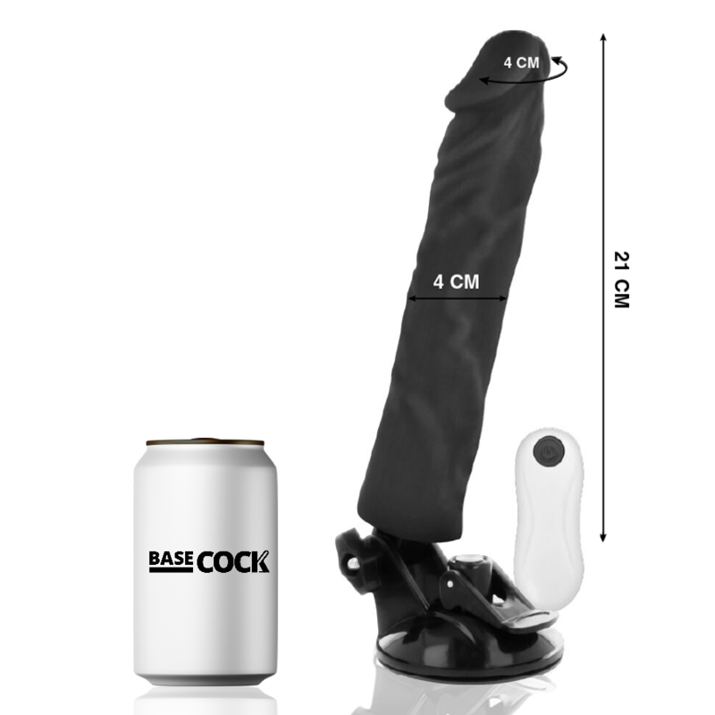 BASECOCK - REALISTIC VIBRATOR REMOTE CONTROL NATURAL 21 CM -O- 4 CM