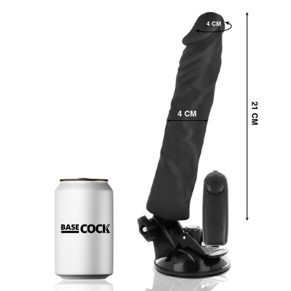 BASECOCK - REALISTIC VIBRATOR REMOTE CONTROL NATURAL 21 CM -O- 4 CM