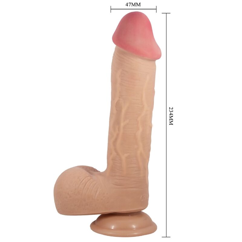 PRETTY LOVE - DILDO REALISTICO SERIE SLIDING SKIN CON VENTOSA SCORREVOLE DELLA PELLE FLESH 23,4 CM - PRETTY LOVE HIGH GRADE | Lingerie Harness Boutique