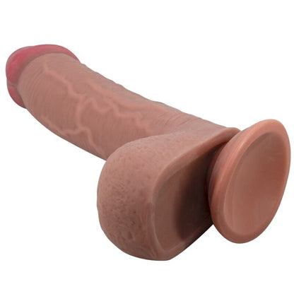PRETTY LOVE - DILDO REALISTICO SLIDING SKIN SERIES CON VENTOSA SCORREVOLE DELLA PELLE MARRONE 23,4 CM - PRETTY LOVE HIGH GRADE | Lingerie Harness Boutique
