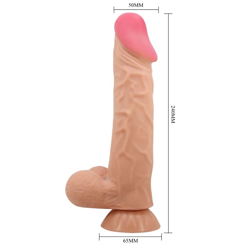PRETTY LOVE - DILDO REALISTICO SLIDING SKIN SERIES CON VENTOSA SCORREVOLE DELLA PELLE CONTROLLO REMOTO FLESH 24 CM - PRETTY LOVE HIGH GRADE | Lingerie Harness Boutique