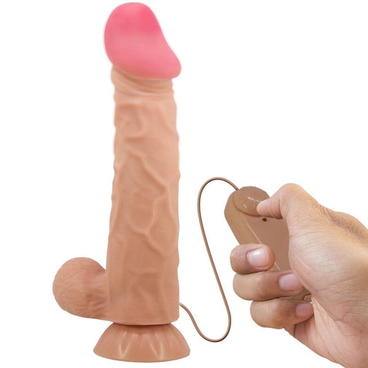 PRETTY LOVE - DILDO REALISTICO SLIDING SKIN SERIES CON VENTOSA SCORREVOLE DELLA PELLE CONTROLLO REMOTO FLESH 24 CM - PRETTY LOVE HIGH GRADE | Lingerie Harness Boutique