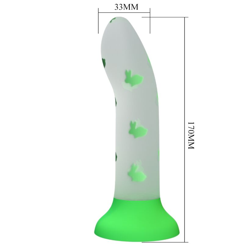 PRETTY LOVE - NIGHTFALL MAGIC DILDO WITHOUT VIBRATION BRIGHT GREEN