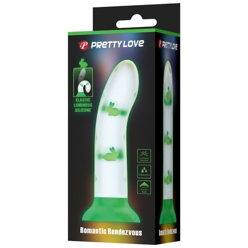 PRETTY LOVE - NIGHTFALL MAGIC DILDO WITHOUT VIBRATION BRIGHT GREEN