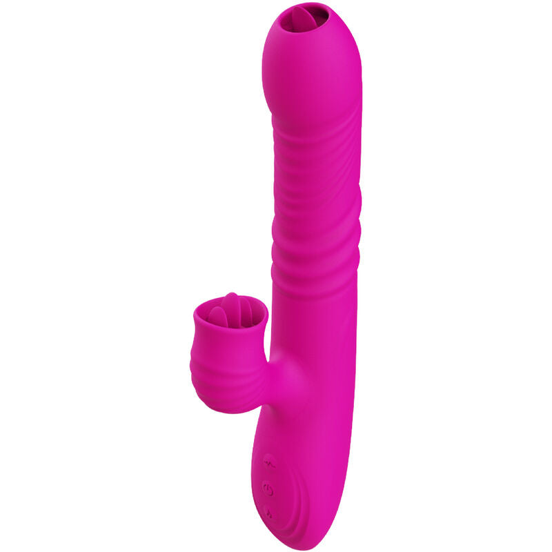 ARMONY - FANNY VIBRATORE MULTIFUNZIONE DOPPIA LINGUA FUCSIA EFFETTO CALORE - ARMONY VIBRATORS | Lingerie Harness Boutique