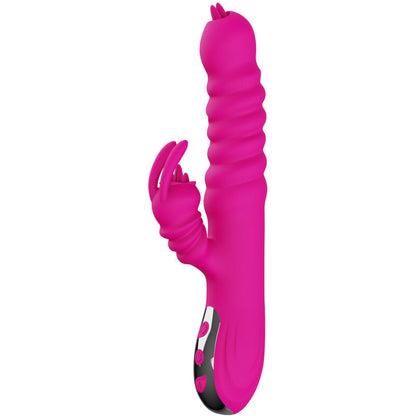 ARMONY - VIBRATORE MULTIFUNZIONE RABBIT DOUBLE TONGUE FUCSIA EFFETTO CALORE - ARMONY VIBRATORS | Lingerie Harness Boutique