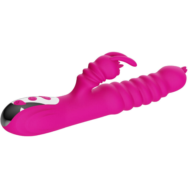 ARMONY - VIBRATORE MULTIFUNZIONE RABBIT DOUBLE TONGUE FUCSIA EFFETTO CALORE - ARMONY VIBRATORS | Lingerie Harness Boutique