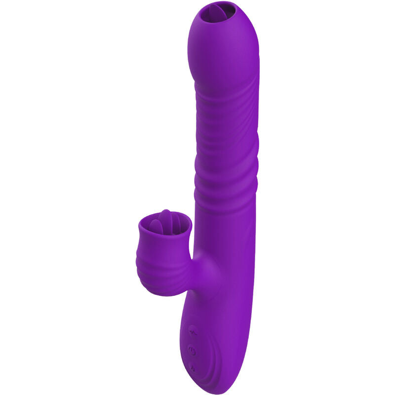 ARMONY - FULLY G SPOT RABBIT VIBRATOR WITH STIMULATING HEAT EFFECT PURPLE TONGUE