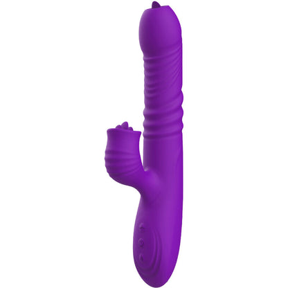 ARMONY - FULLY G SPOT RABBIT VIBRATOR WITH STIMULATING HEAT EFFECT PURPLE TONGUE