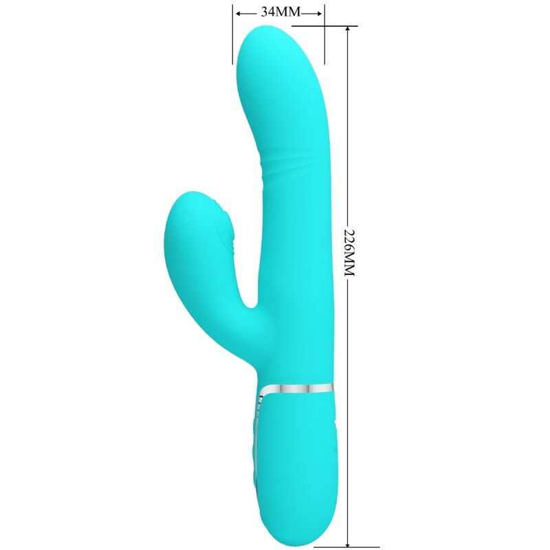 PRETTY LOVE - VIBRATORE MULTIFUNZIONE G-SPOT VERDE ACQUA - PRETTY LOVE FLIRTATION | Lingerie Harness Boutique