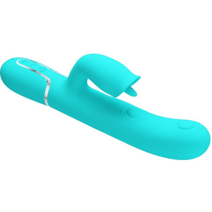 PRETTY LOVE - AQUA GREEN LICKY RABBIT VIBRATOR