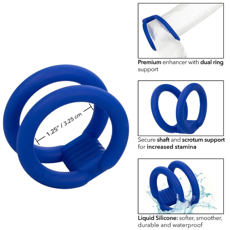 CALEXOTICS - ADMIRAL GABBIA DOPPIA PER CAZZI BLU - CALEXOTICS | Lingerie Harness Boutique