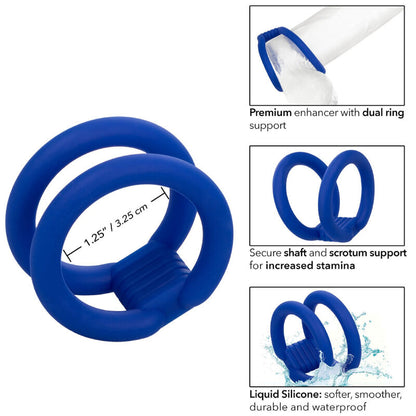 CALEXOTICS - ADMIRAL GABBIA DOPPIA PER CAZZI BLU - CALEXOTICS | Lingerie Harness Boutique