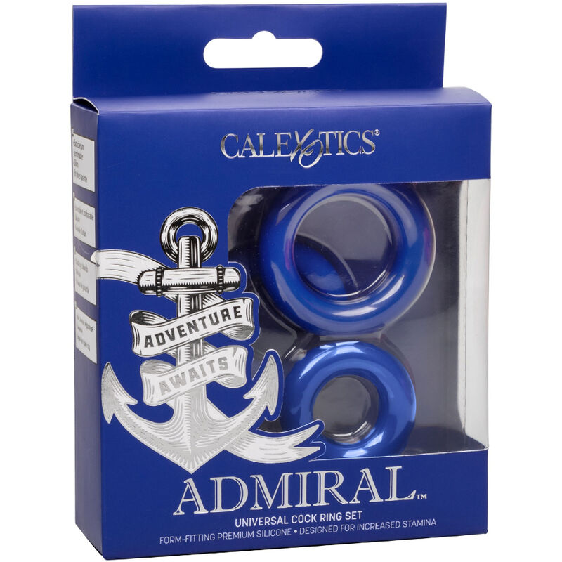 CALEXOTICS - ADMIRAL SET ANELLI PER IL CAZZO BLU - CALEXOTICS | Lingerie Harness Boutique