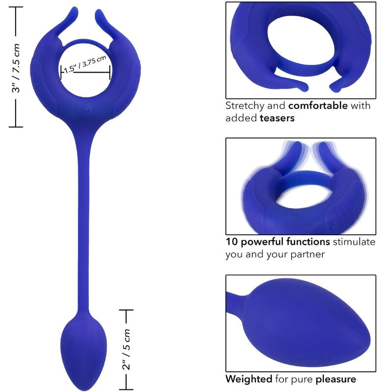 CALEXOTICS - ADMIRAL ANELLO PER CAZZO PESATO BLU - CALEXOTICS | Lingerie Harness Boutique