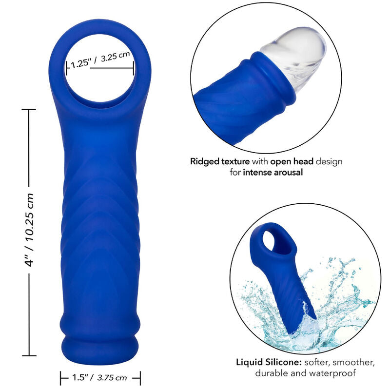 CALEXOTICS - ADMIRAL COPERTURA PER PENE WAVE IN SILICONE LIQUIDO BLU - CALEXOTICS | Lingerie Harness Boutique